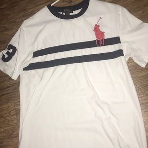 White polo Ralph Lauren tee (Big kids)